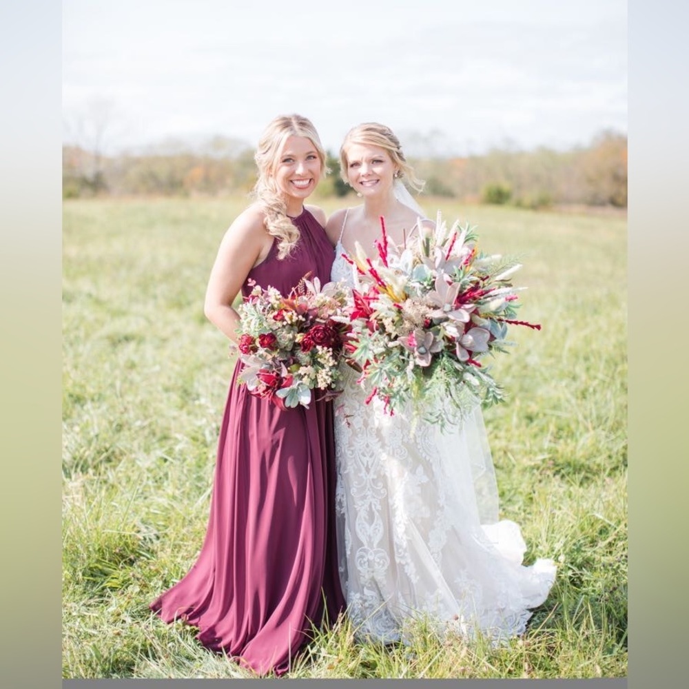 Wine Colored Bridesmaid Dress